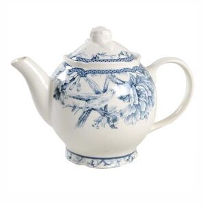 222 Fifth Blue and White Teapot